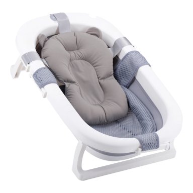 BAÑERA BEBESIT PLEGABLE BEBE COJIN ALMOHADA REDUCTOR GRIS - 1