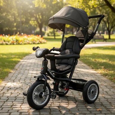 TRICICLO PASEO INFANTIL 360 1326 LX NEGRO BEBESIT - 2