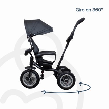 TRICICLO PASEO INFANTIL 360 1326 LX NEGRO BEBESIT - 6