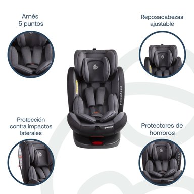 SILLA DE AUTO SATURN DARK GREY - 4