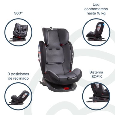SILLA DE AUTO SATURN DARK GREY - 5