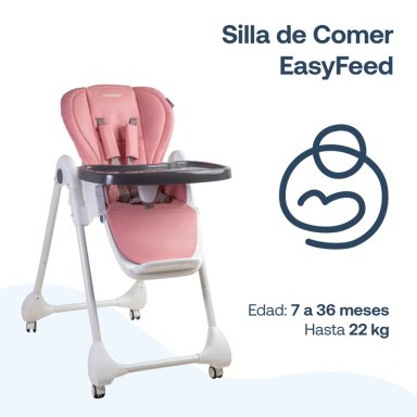 SILLA DE COMER EASYFEED ROSADO BEBESIT - 2