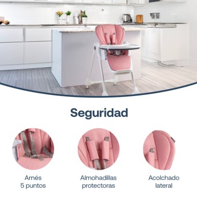 SILLA DE COMER EASYFEED ROSADO BEBESIT - 3