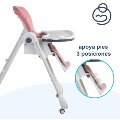 SILLA DE COMER EASYFEED ROSADO BEBESIT - 7