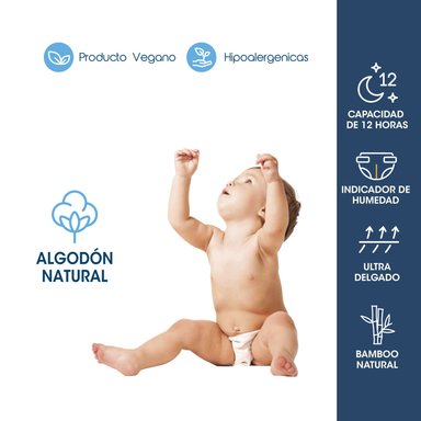 PAÑALES BEBABY PREMIUM BY BEBESIT G 72U HIPOALERGÉNICO - 8