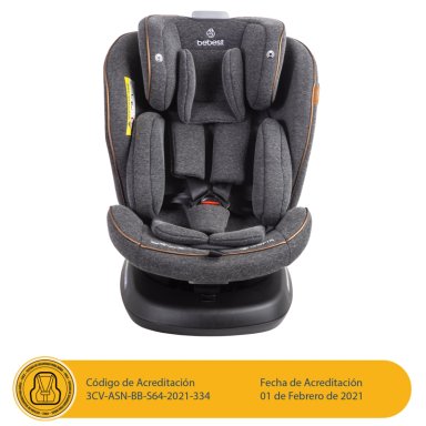 SILLA DE AUTO CONVERTIBLE ISOFIX SUPRA 360º PREMIUM GRIS - 2