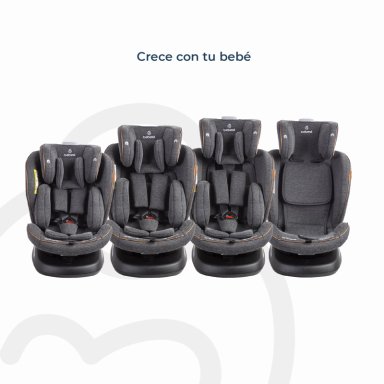 SILLA DE AUTO CONVERTIBLE ISOFIX SUPRA 360º PREMIUM GRIS - 7