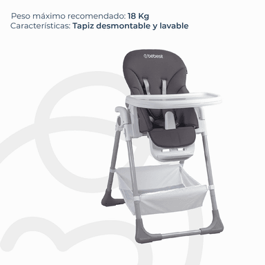SILLA DE COMER SNACK LX GRIS BEBESIT - 3