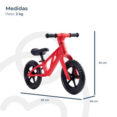 BICICLETA DE EQUILIBRIO APRENDIZAJE GO ROJA BEBESIT - 6