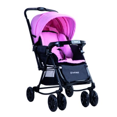 COCHE CUNA BALANCIN SX ROSADO BEBESIT - 1