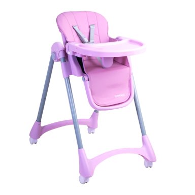 SILLA DE COMER BEBE RECLINABLE PLEGABLE EASY EAT ROSADA - 2