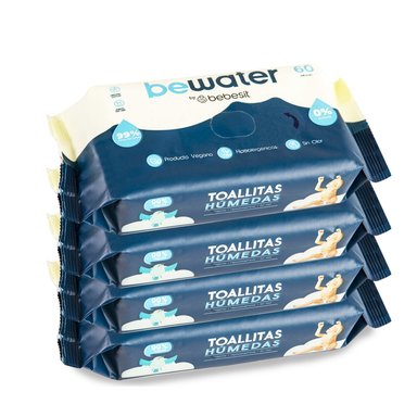 TOALLAS HÚMEDAS BEWATER BEBESIT - BOLSA 4X60 UNIDADES - 9