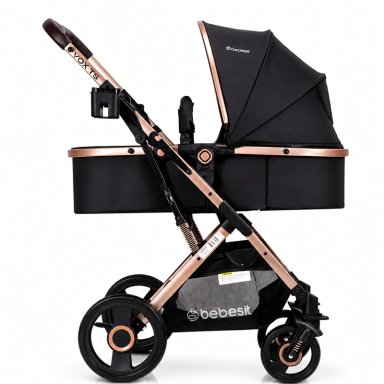 COCHE CUNA PASEO VOX GOLD NEGRO BEBESIT - 1