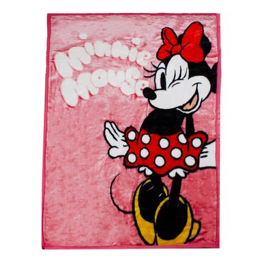 SACO CON BROCHE ULTRA SOFT MINNIE MOUSE 80X110CM ROSADO - 3