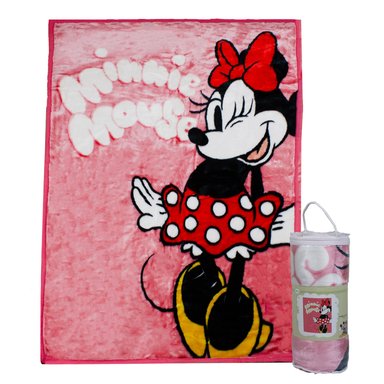 FRAZADA ULTRA SOFT MINNIE MOUSE 110X140CM ROSADO DISNEY - 1