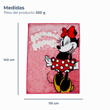 FRAZADA ULTRA SOFT MINNIE MOUSE 110X140CM ROSADO DISNEY - 4