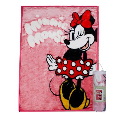 FRAZADA ULTRA SOFT MINNIE MOUSE 80X110CM ROSADO DISNEY - 1