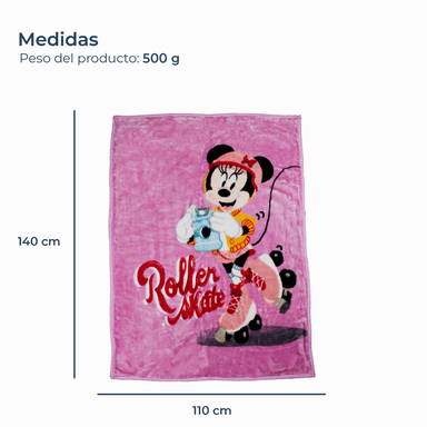 FRAZADA ULTRA SOFT MINNIE ROLLER 110X140CM ROSADO DISNEY - 4