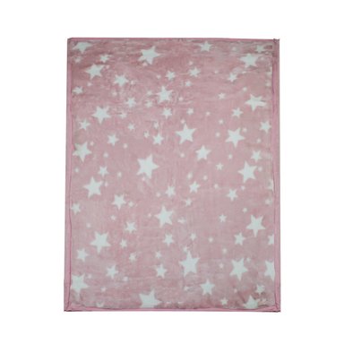 FRAZADA ULTRA SOFT ESTRELLA 110X140CM ROSADO BEBESIT - 2