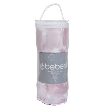 FRAZADA ULTRA SOFT ESTRELLA 110X140CM ROSADO BEBESIT - 3