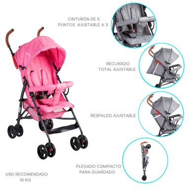 COCHE PARAGUA 5126 ROSADO - 3