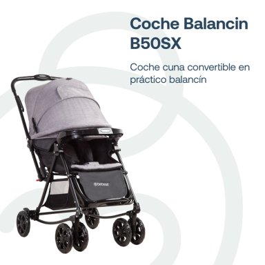 COCHE CUNA BALANCIN SX GRIS MELANGE BEBESIT - 2