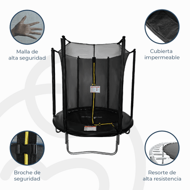 CAMA ELÁSTICA TRAMPOLÍN 1,8 MT + MALLA SEGURIDAD - 4