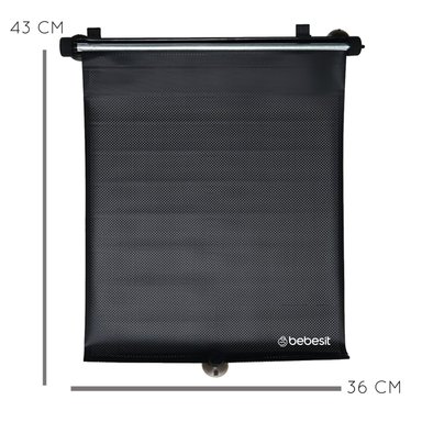 PROTECTOR UV X2 SOL AUTO PARASOL ROLLER BEBE DOBLE UNIVERSAL - 5
