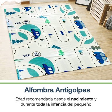 ALFOMBRA ANTIGOLPES PLEGABLE 180X120 AUTO Y JUNGLA BEBESIT - 3