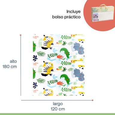 ALFOMBRA ANTIGOLPES PLEGABLE 180X120 AUTO Y JUNGLA BEBESIT - 8