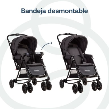 COCHE CUNA BALANCIN SX EN COLOR NEGRO MELANGE BEBESIT - 6