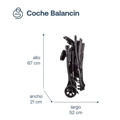 COCHE CUNA BALANCIN SX EN COLOR NEGRO MELANGE BEBESIT - 8
