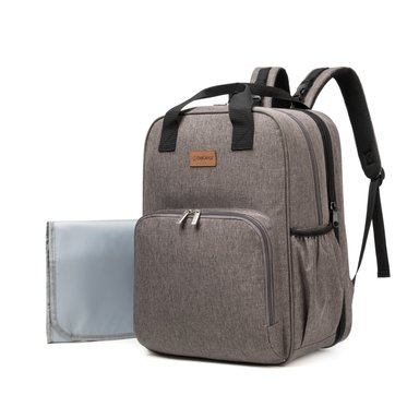 MOCHILA MATERNAL 3EN1 PAÑALERA CUNA Y MUDADOR GRIS BEBESIT - 2