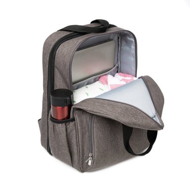 MOCHILA MATERNAL 3EN1 PAÑALERA CUNA Y MUDADOR GRIS BEBESIT - 4