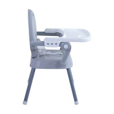 SILLA DE COMER PLEGABLE PORTATIL BEBE NIÑO FOLD GRIS - 5