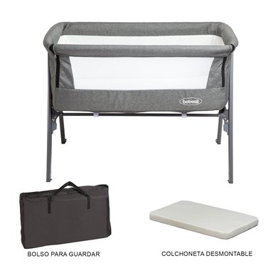 CUNA COLECHO EASY LX CON MOSQUITERO GRIS - 6