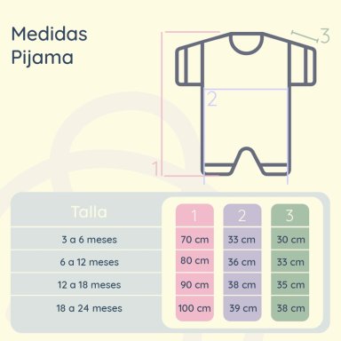 PIJAMA SUAVE PARA BEBE S 80 CM (6–12 MESES) - 4