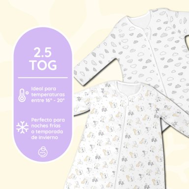 SACO DE DORMIR PARA BEBE  DISEÑO DE ANIMALES – TALLA L 83 CM - 3