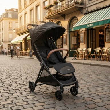 COCHE DE PASEO AIRE CABINA ULTRA COMPACTO NEGRO - 2