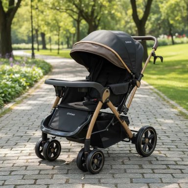 COCHE CUNA PASEO COMFY NEGRO GOLD - 2