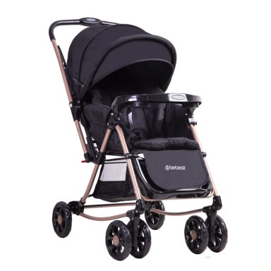 COCHE CUNA BALANCIN SX NEGRO DORADO BEBESIT - 1