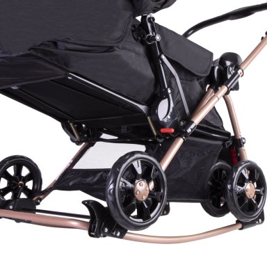 COCHE CUNA BALANCIN SX NEGRO DORADO BEBESIT - 6