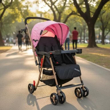 COCHE PASEO TWISTER GOLD ROSADO - 2