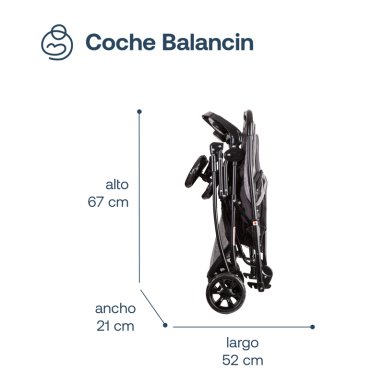 COCHE CUNA BALANCIN SX GRIS MELANGE BEBESIT - 8