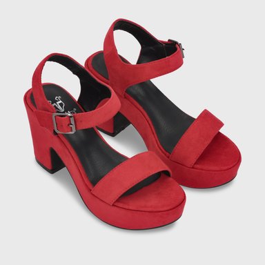 SANDALIA PLATAFORMA ROJA MUJER C5473 - 5