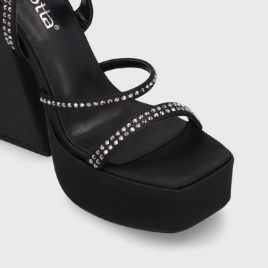 SANDALIA TACO NEGRA MUJER 36132 - 6