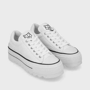 ZAPATILLA PLATAFORMA BLANCA MUJER 33740 - 3