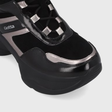 ZAPATILLA PLATAFORMA NEGRA MUJER 13162 - 6