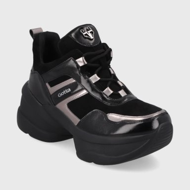 ZAPATILLA PLATAFORMA NEGRA MUJER 13162 - 2
