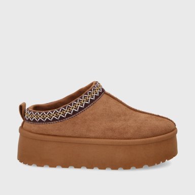 PANTUFLA MUJER GOTTA MICROFIBRA CAMEL PLATAFORMA 48112 - 2